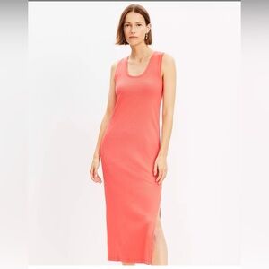 NWT Loft Ribbed Scoop Neck Tank Midi Dress Size L